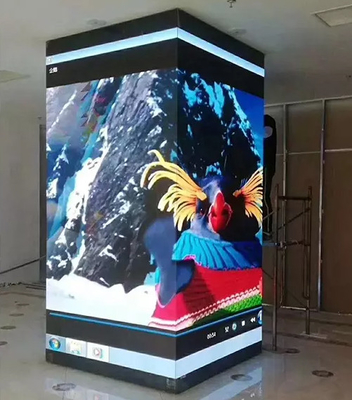 640x480 डाई कास्टिंग कैबिनेट इंडोर P2.5RGB 4 साइड्स बड़ी एलईडी स्क्रीन 3840hz विज्ञापन