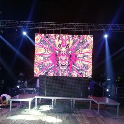 फुल कलर आउटडोर रेंटल एलईडी स्क्रीन, P6mm मोबाइल एलईडी स्क्रीन किराया