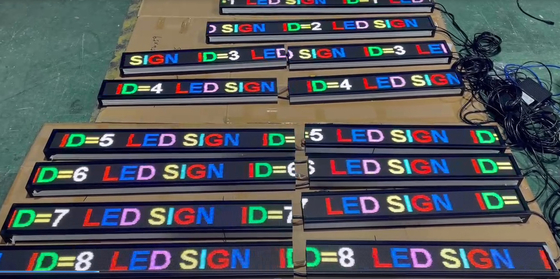 16पोर्ट एक्सचेंजर के साथ कस्टम P3mm RGB LED मूविंग साइन बोर्ड