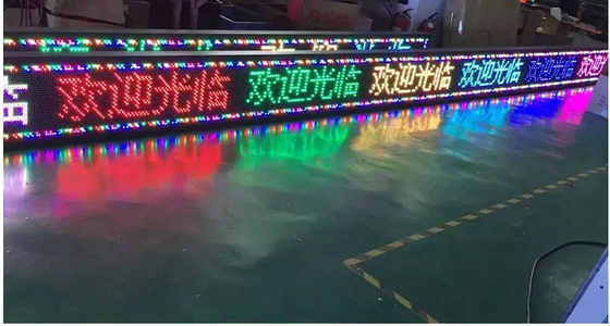 110V एलईडी प्रोग्रामेबल स्क्रॉलिंग साइन आउटडोर एलईडी साइनेज 10000dots/m2 PSE